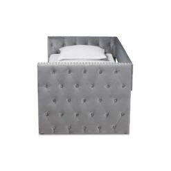 Larkin Velvet Fabric Upholstered Daybed With Trundle - Baxton Studio 11 Larkin Velvet Fabric Upholstered Daybed With Trundle - Baxton Studio -Home Furniture Shop-Baxton Studio GUEST 51bca664 9c69 41d0 b223 6961d96a22f4