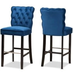 2pc Daphne Velvet Fabric Upholstered And Wood Counter Height Barstool Set - Baxton Studio 18 2pc Daphne Velvet Fabric Upholstered And Wood Counter Height Barstool Set - Baxton Studio -Home Furniture Shop-Baxton Studio GUEST 51ceab23 f879 4761 ae09 f11a9bfb7d34