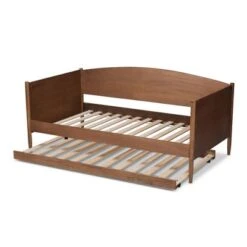 Twin Veles Wood Daybed With Trundle Ash Walnut - Baxton Studio -Home Furniture Shop-Baxton Studio GUEST 5343f53e ab0b 42d4 9bb6 f02015a39e4d