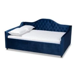 Perry Velvet Daybed - Baxton Studio -Home Furniture Shop-Baxton Studio GUEST 53bf1a65 7272 48a3 b6ca 97570c31a31e