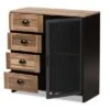 Connell Two-Tone Wood And Metal Sideboard Buffet Natural Brown/Black - Baxton Studio -Home Furniture Shop-Baxton Studio GUEST 548182b1 ccd4 41f7 a070 1915c3687fb0