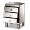 Ewan Mirrored 3 Drawer Nightstand Silver - Baxton Studio -Home Furniture Shop-Baxton Studio GUEST 5540e8ea b787 426f 91ec eb2d5cc96bbb