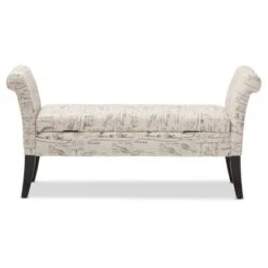 Avignon Script - Patterned French Laundry Fabric Storage Ottoman Bench - Baxton Studio 10 Avignon Script - Patterned French Laundry Fabric Storage Ottoman Bench - Baxton Studio -Home Furniture Shop-Baxton Studio GUEST 56893ef9 1047 4c3b 9bfe 32af2169e7f1
