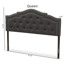 Queen Edith Modern And Contemporary Fabric Headboard Dark Gray - Baxton Studio -Home Furniture Shop-Baxton Studio GUEST 569b35a0 0ec5 4b0f bca9 f7498e6a4a8f