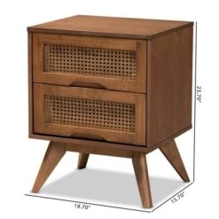 Barrett Wood And Synthetic Rattan 2 Drawer Nightstand Walnut Brown - Baxton Studio 20 Barrett Wood And Synthetic Rattan 2 Drawer Nightstand Walnut Brown - Baxton Studio -Home Furniture Shop-Baxton Studio GUEST 56bb2405 58ac 42ab 8fde a0036db0d150