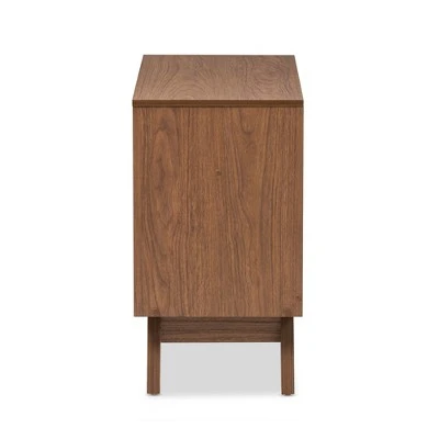 Hildon Mid-Century Modern Wood 3 Drawer Storage Chest Brown - Baxton Studio 5 Hildon Mid-Century Modern Wood 3 Drawer Storage Chest Brown - Baxton Studio - Image 3