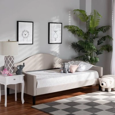 Twin Milligan Upholstered And Wood Daybed - Baxton Studio 4 Twin Milligan Upholstered And Wood Daybed - Baxton Studio - Image 2