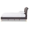 Queen Fannie French Classic Modern Style Polyester Fabric Platform Bed Dark Gray - Baxton Studio -Home Furniture Shop-Baxton Studio GUEST 570a6e3f 0f45 40d8 91ed a047a3625a90
