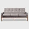 Perris Upholstered Wood Sofa Light Gray/Walnut - Baxton Studio 2 Perris Upholstered Wood Sofa Light Gray/Walnut - Baxton Studio -Home Furniture Shop-Baxton Studio GUEST 5778dc54 ff94 46f4 a08f 174c7fd1ac7e