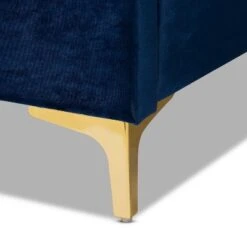Valery Velvet Platform Bed With Gold - Finished Legs - Baxton Studio 12 Valery Velvet Platform Bed With Gold - Finished Legs - Baxton Studio -Home Furniture Shop-Baxton Studio GUEST 58e8cdab be07 4af9 b484 5e7b99894294