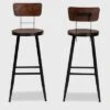 Set Of 2 Kenna Wood And Metal Finished Metal Barstools Brown/Black - Baxton Studio -Home Furniture Shop-Baxton Studio GUEST 593576ae 5766 4f93 a7f6 4dd22730b38b
