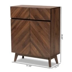 Hartman Wood Shoe Cabinet Walnut Brown - Baxton Studio -Home Furniture Shop-Baxton Studio GUEST 596d356a 5edf 4a26 b91b 8999bf53b9bd