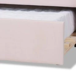 Queen Timila Velvet Fabric Upholstered Daybed With Trundle Light Pink - Baxton Studio 21 Queen Timila Velvet Fabric Upholstered Daybed With Trundle Light Pink - Baxton Studio -Home Furniture Shop-Baxton Studio GUEST 5a250158 0015 42c9 a6cd 58956f739df8