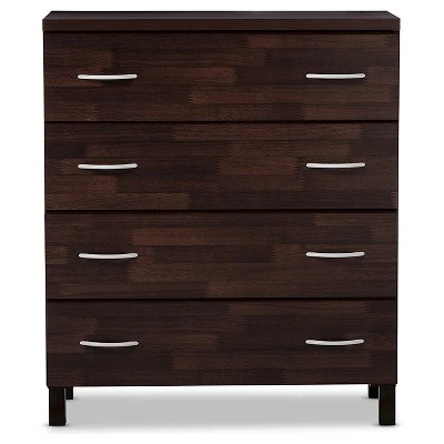 Mayson Modern And Contemporary Wood 4 Drawer Storage Chest Oak Brown Finish - Baxton Studio 3 Mayson Modern And Contemporary Wood 4 Drawer Storage Chest Oak Brown Finish - Baxton Studio