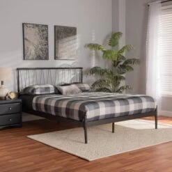 Samir Metal Platform Bed Black - Baxton Studio 12 Samir Metal Platform Bed Black - Baxton Studio -Home Furniture Shop-Baxton Studio GUEST 5b5f90e7 1944 45a4 af46 59a8fc916908