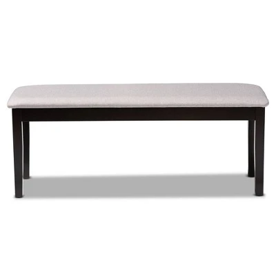 Teresa Fabric Upholstered And Wood Dining Bench - Baxton Studio 3 Teresa Fabric Upholstered And Wood Dining Bench - Baxton Studio