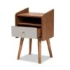 Elario Wood 1 Drawer Nightstand White/Walnut/Brown - Baxton Studio -Home Furniture Shop-Baxton Studio GUEST 5c31eb36 02cc 43ff ad9a bfa47b518083