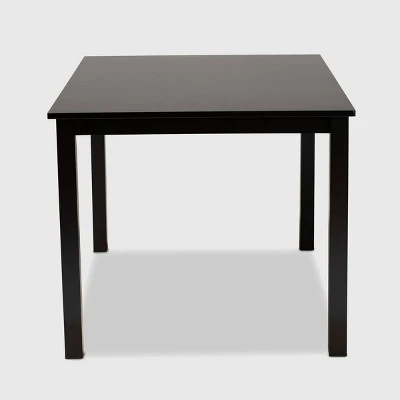 Eveline Rectangular Wood Dining Table Espresso - Baxton Studio 4 Eveline Rectangular Wood Dining Table Espresso - Baxton Studio - Image 2