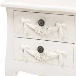 Eliya Wood 2 Drawer Nightstand White - Baxton Studio -Home Furniture Shop-Baxton Studio GUEST 5cf4eeed 9dda 4e21 8f00 3304c69ddaab