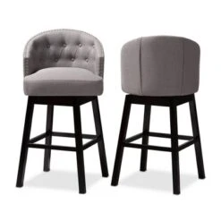 Set Of 2 Theron Swivel Barstools - Baxton Studio -Home Furniture Shop-Baxton Studio GUEST 5d0289ef 5c5f 48eb 893c b1c9ff7d2380