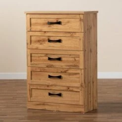 Colburn Wood 5 Drawer Tallboy Storage Chest Oak Brown - Baxton Studio 13 Colburn Wood 5 Drawer Tallboy Storage Chest Oak Brown - Baxton Studio -Home Furniture Shop-Baxton Studio GUEST 5de9d105 bed9 495e 89f8 75d2daa5193f