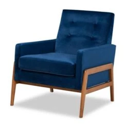 Perris Mid-Century Modern Velvet Fabric Upholstered Wood Lounge Chair - Baxton Studio 18 Perris Mid-Century Modern Velvet Fabric Upholstered Wood Lounge Chair - Baxton Studio -Home Furniture Shop-Baxton Studio GUEST 5e42ca8c 88f7 48c3 87ca 1abee338a1a3