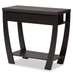 Capote Wood 2 Drawer Console Table - Baxton Studio -Home Furniture Shop-Baxton Studio GUEST 6008de5e 29c6 4c01 9de1 b1113f8730fc