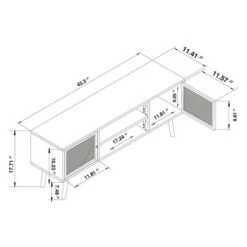 Yuna Natural Wood And Metal 2 Door TV Stand For TVs Up To 40" Brown/Black - Baxton Studio -Home Furniture Shop-Baxton Studio GUEST 604abe6c 7e28 4f5e b2c1 86c1bc60813e