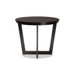 35" Alayna Wide Round Wood Dining Table - Baxton Studio -Home Furniture Shop-Baxton Studio GUEST 61538faa bc14 4758 9a16 40e7a592f563