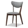 5pc Hadrea Mid Century Modern Walnut Finished Fabric Upholstered Dining Set Dark Gray - Baxton Studio -Home Furniture Shop-Baxton Studio GUEST 61bcbd11 3484 4ea7 a772 5979d996e338