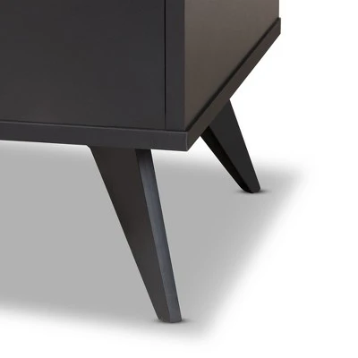 Serafino And Oak Finished Wood Wine Cabinet - Baxton Studio 4 Serafino And Oak Finished Wood Wine Cabinet - Baxton Studio - Image 2