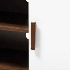 Quinn 2 Door Wood TV Stand For TVs Up To 75" Walnut/White - Baxton Studio -Home Furniture Shop-Baxton Studio GUEST 62294f12 b5e5 41e1 aa33 1e37861084b7