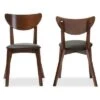 Set Of 2 Sumner Mid - Century Faux Leather Dining Chairs - Black, "Walnut" Brown - Baxton Studio -Home Furniture Shop-Baxton Studio GUEST 626ee7da ace8 4076 b3f4 1812933edbc4
