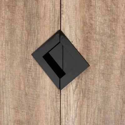 2 Door Wales Oak Wood Shoe Cabinet With Open Shelves Brown/Black - Baxton Studio 8 2 Door Wales Oak Wood Shoe Cabinet With Open Shelves Brown/Black - Baxton Studio - Image 6