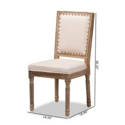 Set Of 2 Louane Fabric Upholstered And Wood Dining Chairs - Baxton Studio -Home Furniture Shop-Baxton Studio GUEST 637e6465 86b3 4ac0 aedc 47cce13a8d4f
