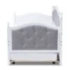 Twin Marlie Upholstered Daybed With Trundle Gray/White - Baxton Studio