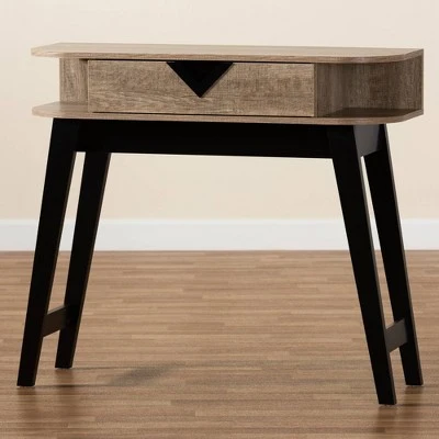 Wales Wood 1 Drawer Console Table Light Brown - Baxton Studio 10 Wales Wood 1 Drawer Console Table Light Brown - Baxton Studio - Image 8