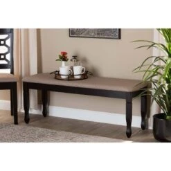Corey Fabric Upholstered And Wood Dining Bench - Baxton Studio 13 Corey Fabric Upholstered And Wood Dining Bench - Baxton Studio -Home Furniture Shop-Baxton Studio GUEST 64ae1566 84af 409e 84fa dca1075d1918