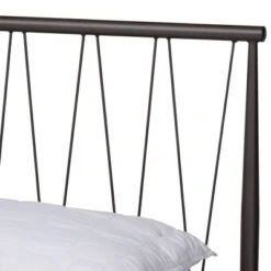 Samir Metal Platform Bed Black - Baxton Studio