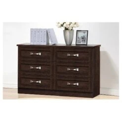 Colburn Modern And Contemporary 6 Drawer Wood Storage Dresser Dark Brown Finish - Baxton Studio -Home Furniture Shop-Baxton Studio GUEST 66ef3c62 5caf 42e5 a225 6c2b61c74bba