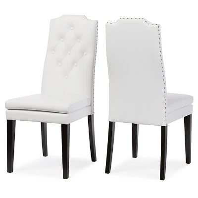 Set Of 2 Dylin Modern And Contemporary Faux Leather Dining Chairs - Baxton Studio 7 Set Of 2 Dylin Modern And Contemporary Faux Leather Dining Chairs - Baxton Studio - Image 5