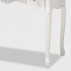 Sophie Small 3 Drawer Wood Console Table White/Brown - Baxton Studio -Home Furniture Shop-Baxton Studio GUEST 684244f7 2c29 45b2 b3d0 7e66fcd03e1a