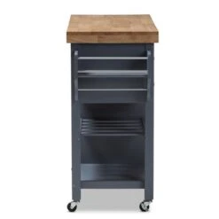 Sunderland Coastal And Farmhouse Natural Wood Kitchen Cart Gray, Light Brown - Baxton Studio 24 Sunderland Coastal And Farmhouse Natural Wood Kitchen Cart Gray, Light Brown - Baxton Studio -Home Furniture Shop-Baxton Studio GUEST 689e3730 6c2e 4610 9229 50ad425a3e9d