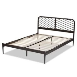 Queen Dora Industrial Metal Platform Bed Black - Baxton Studio -Home Furniture Shop-Baxton Studio GUEST 68b6b377 1b56 49b9 ade3 e18ec5aac080