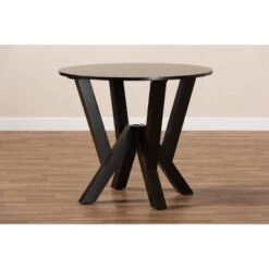 35" Irene Wide Round Wood Dining Table - Baxton Studio -Home Furniture Shop-Baxton Studio GUEST 68d11d93 5937 48eb 8570 ac249aff03e9