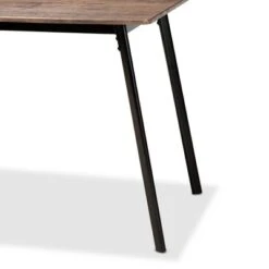 Calder Wood And Metal Dining Table Walnut Brown/Black - Baxton Studio -Home Furniture Shop-Baxton Studio GUEST 69dc32d8 e760 432f 9afa adeef63b0239