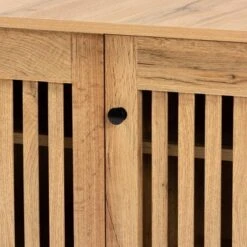 Fernanda Wood 3 Door Cabinet Oak Brown/Black - Baxton Studio -Home Furniture Shop-Baxton Studio GUEST 6a5b56ed 8f8d 427b b56c 9ef932a03bd4