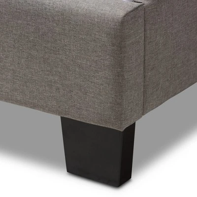 Twin Brookfield Modern And Contemporary Fabric Upholstered Bed - Baxton Studio 6 Twin Brookfield Modern And Contemporary Fabric Upholstered Bed - Baxton Studio - Image 4