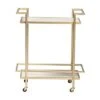 Louise Metal And Marble 2 Tier Wine Cart Gold/White Marble - Baxton Studio -Home Furniture Shop-Baxton Studio GUEST 6b5b2770 9cad 4efb 9949 a9dd29e71782