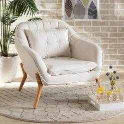 Valentina Velvet Natural Wood Armchair - Baxton Studio -Home Furniture Shop-Baxton Studio GUEST 6bfad23c 62aa 49d6 9e16 3e2e1eeef170